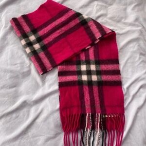 Burberry Pink Classic Cashmere Nova Check Scarf